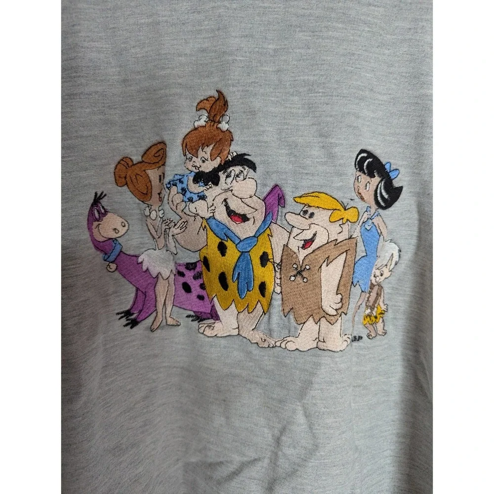 FLINTSTONES embroidered L sweatshirt vintage Blitzz studios 90's see description - Picture 2 of 8